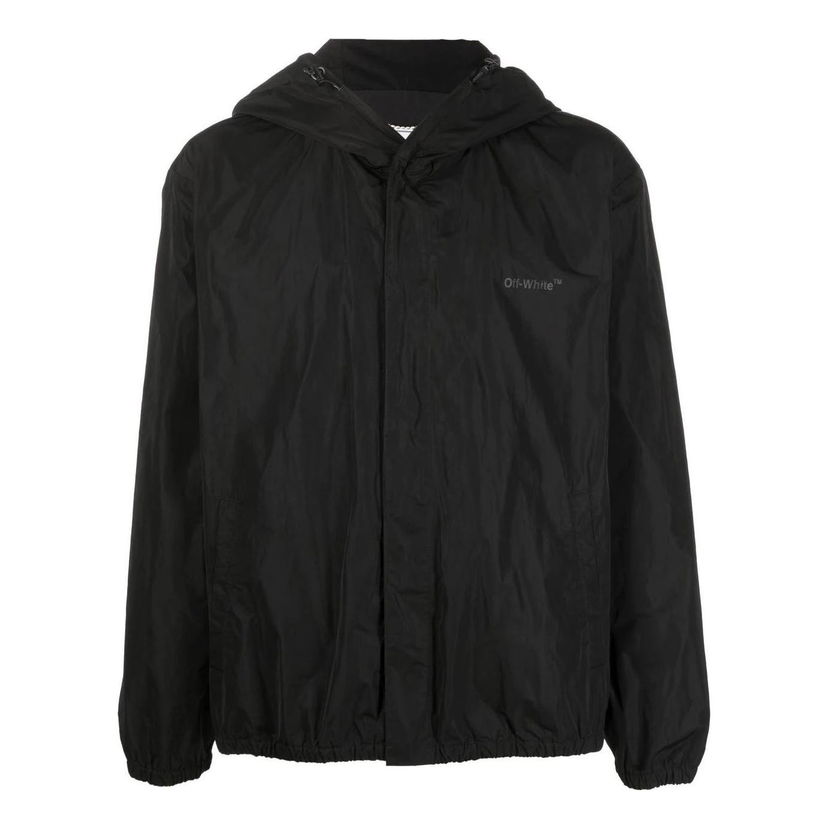 Vetrovka Off-White Off-White FW22 Classic Logo Hooded Jacket Čierna | OMEB035C99FAB0011010