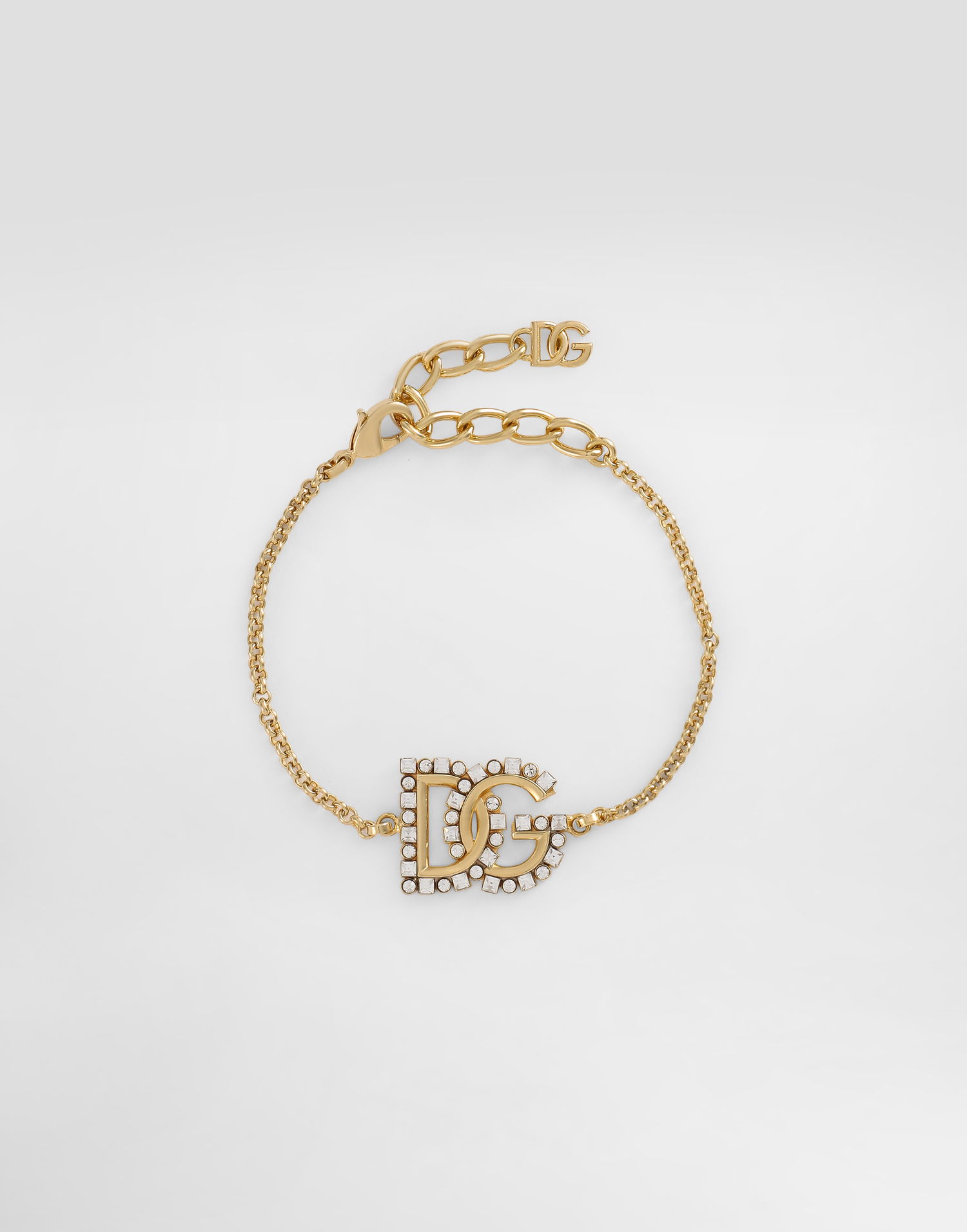 Náramok Dolce & Gabbana Gold Metal Chain Link Bracelet With Crystal DG Logo Metalická | WBR2L4W1111ZOO00, 0