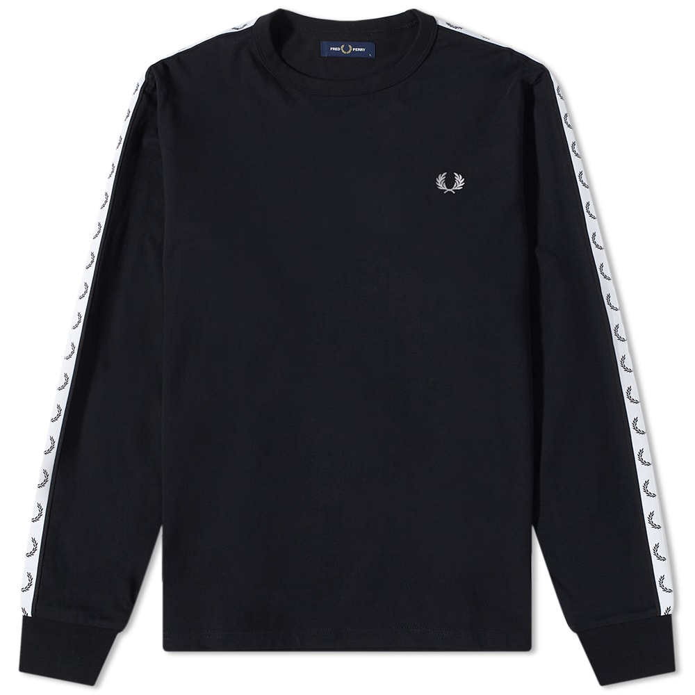 Tričko Fred Perry Taped Logo Tee Čierna | M4621-102, 0