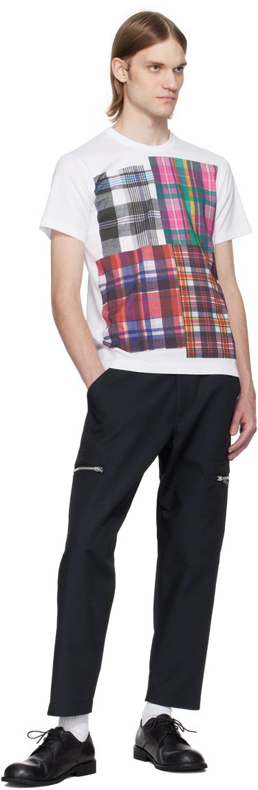 Tričko Comme des Garçons Comme des Garçons Shirt Tartan Square Print T-Shirt Biela | FO-T007-051, 3