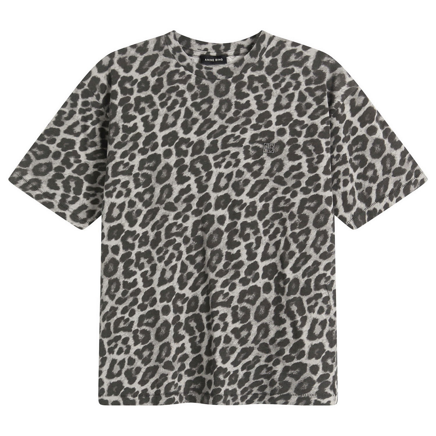 Tričko Anine Bing Leopard Cohen T-Shirt Šedá | A-08-11702-MTL98, 1