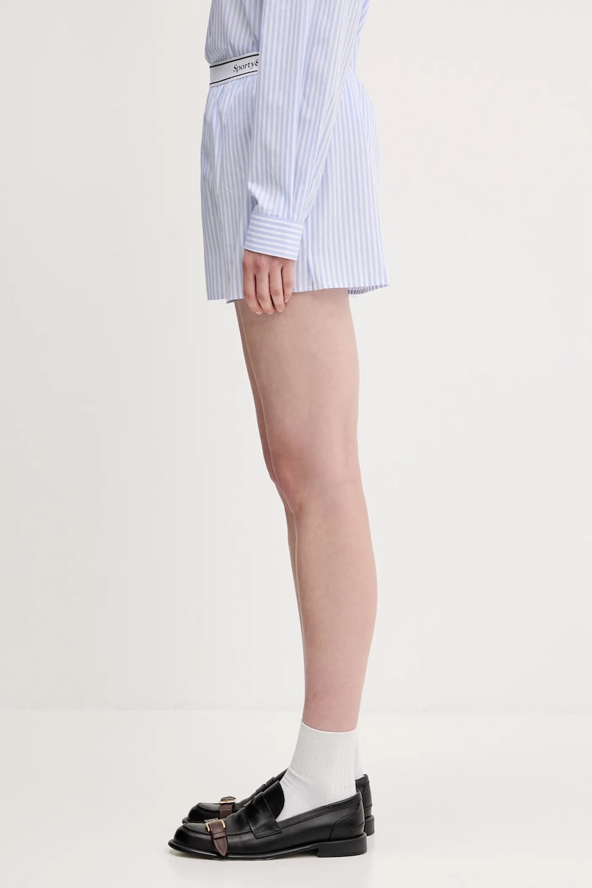 Šortky Sporty & Rich Sporty & Rich Serif Logo High Waist Shorts Modrá | SH015612300ST08, 1