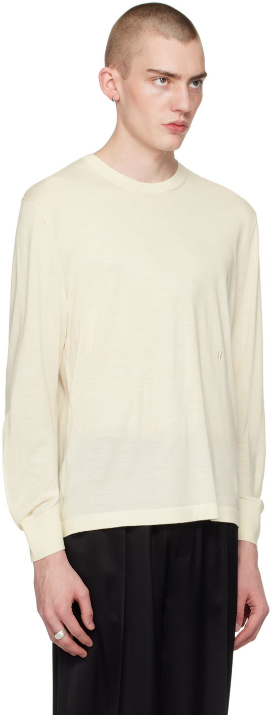 Sveter Helmut Lang Curved Sleeve Sweater Béžová | O01HM703, 1