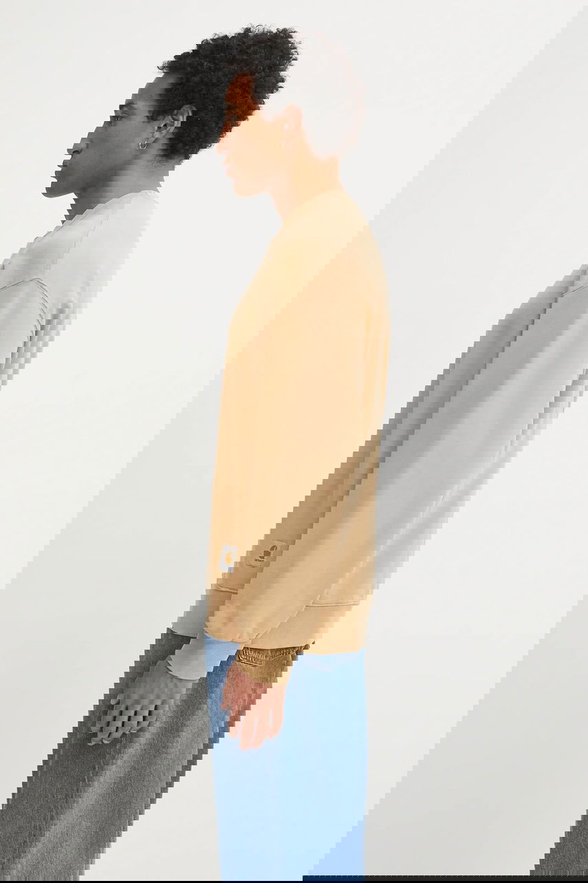 Mikina Carhartt WIP Plain Cotton Hudson Sweatshirt Béžová | I035186.07E5F, 1