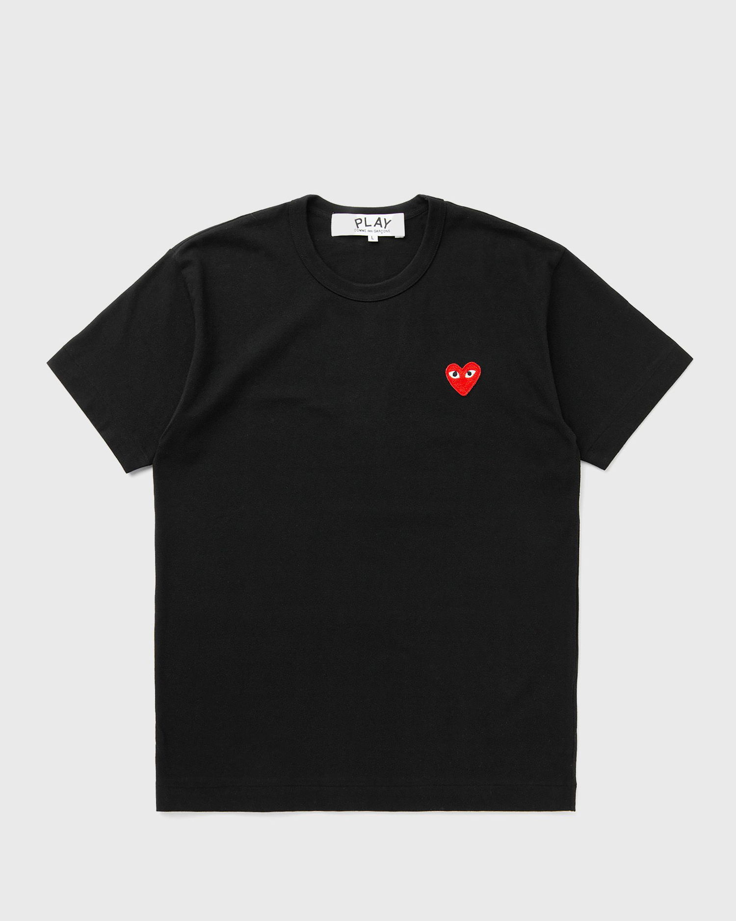 Tričko Comme des Garçons Black Short Sleeve T-Shirt With Red Emblem Čierna | AX-T108-051-BLACK, 0