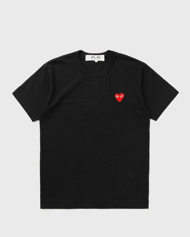 Tričko Comme des Garçons Black Short Sleeve T-Shirt With Red Emblem Čierna | AX-T108-051-BLACK, 0