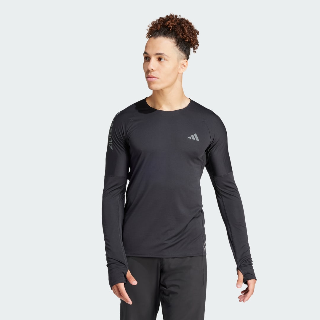 Tričko adidas Performance Adizero Running Long Sleeve Tee Čierna | IK9732, 0