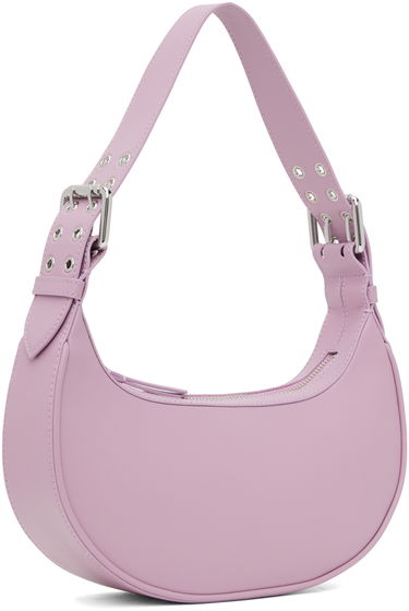 Taška cez rameno BY FAR Half Moon Leather Shoulder Bag Fialová | 23CASOHSLVMNAPMED, 1