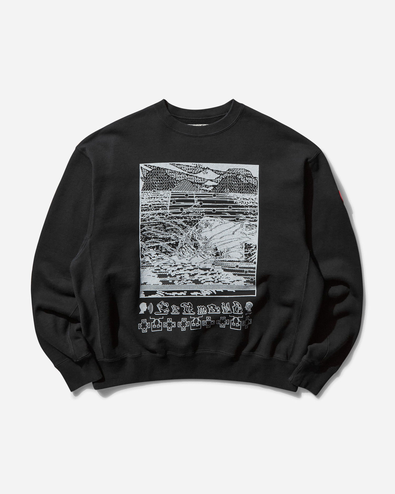 Mikina Cav Empt Washed Hyperferma Crewneck Sweatshirt Čierna | CES27CS07 BLACK, 0