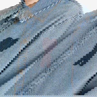 Košeľa AMI AMI Paris ADC Denim Overshirt Size Large Modrá | HJK275-DE0046-480, 5
