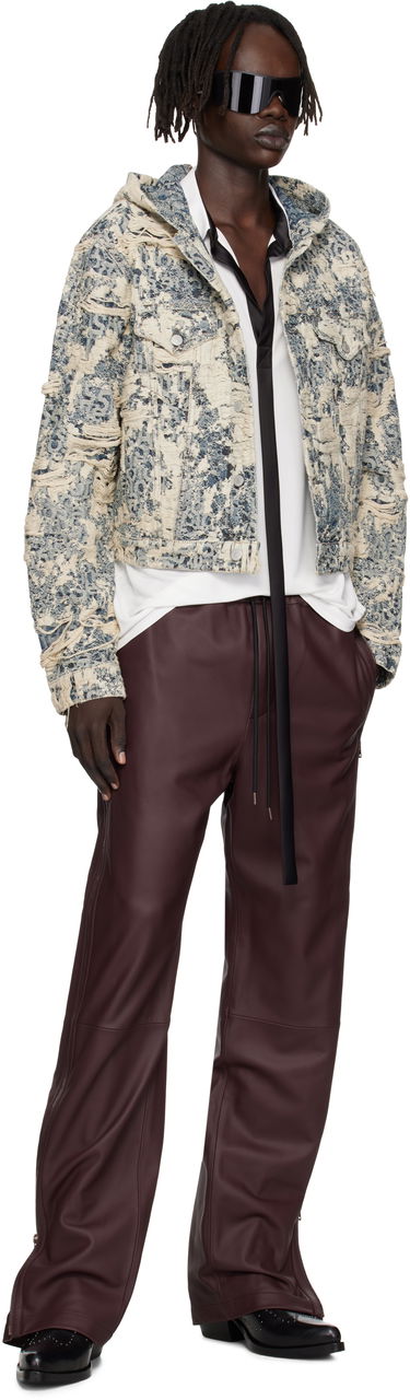 Bunda Acne Studios Acne Studios Hooded Distressed Denim Jacket Modrá | C90202-, 2