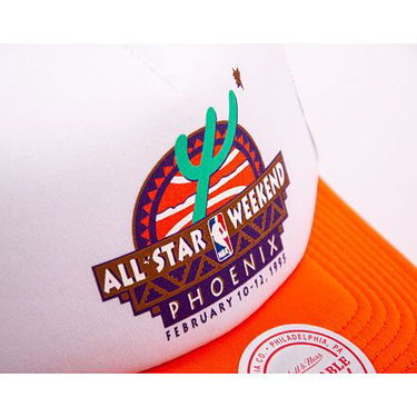 Šiltovka Mitchell & Ness NBA Party Time Trucker Snapback Hwc Phoenix Suns White Oranžová | HHSS5140-PSUYYPPPWHIT, 5