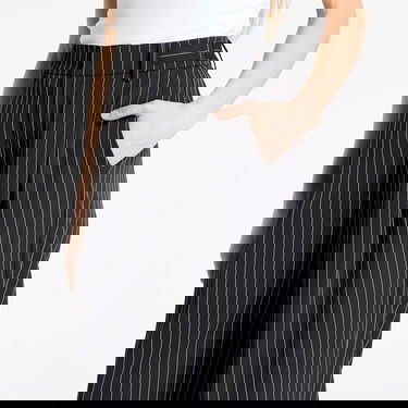 Nohavice Urban Classics Urban Classics Pinstripe Wide Leg Trousers Čierna | TB7068-18580, 1