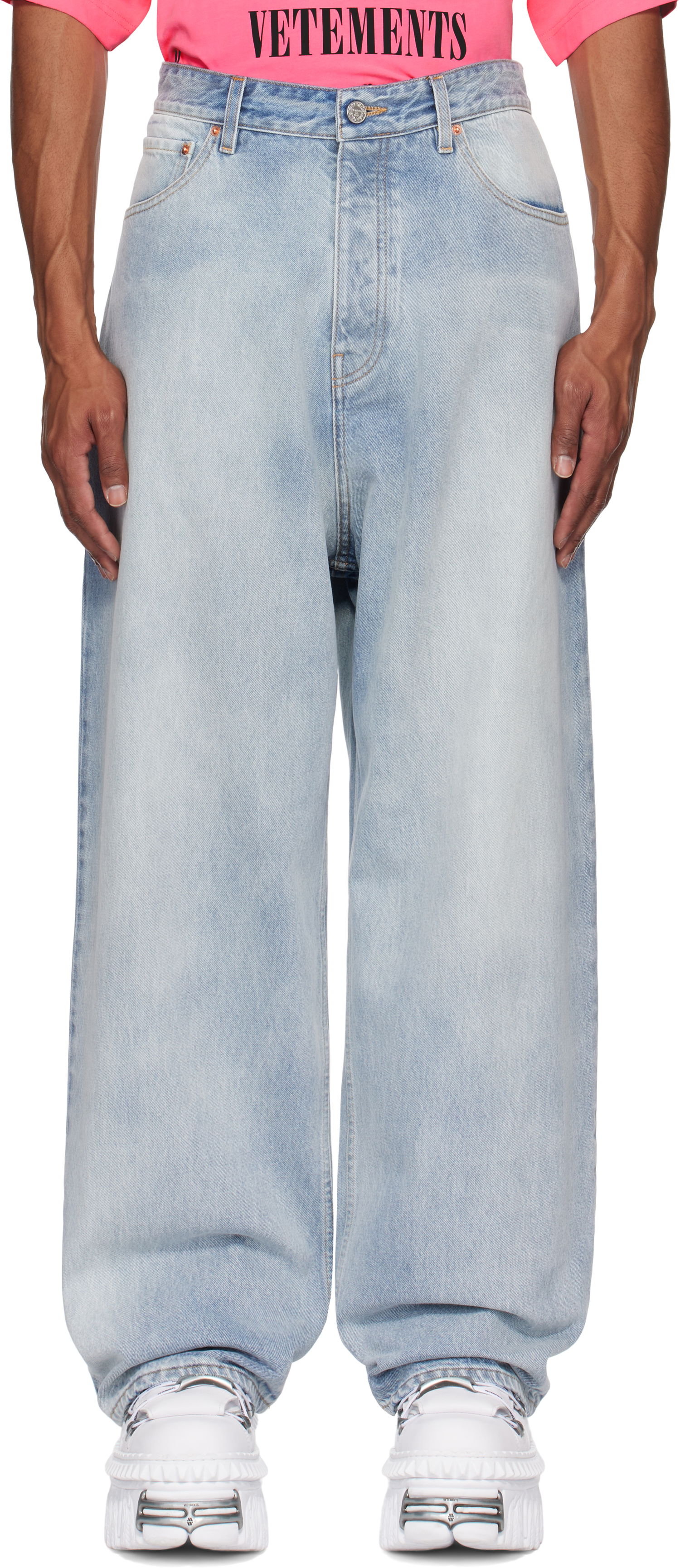 Džínsy VETEMENTS Vetements Baggy Jeans Modrá | UA66PA540L, 0