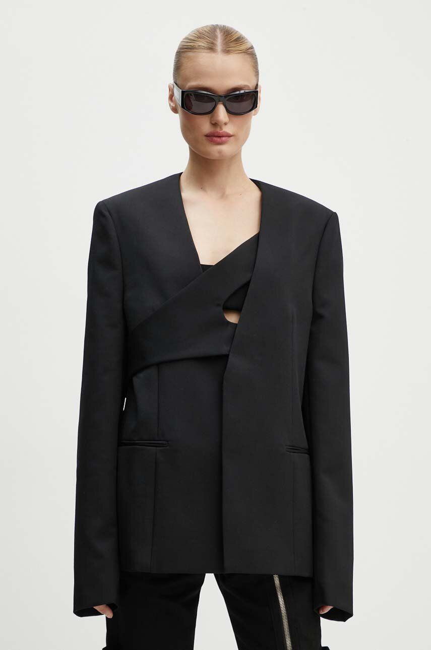 Kabáty HELIOT EMIL Black Cutout Wool Blazer Čierna | PREAW24.M.04.042.BLK01, 1