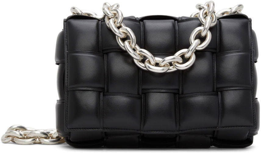 Taška cez rameno Bottega Veneta Padded Chain Cassette Bag Čierna | 631421 VBWZ0, 0