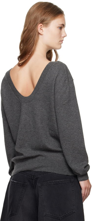 Sveter We11done Deep V-Neck Sweater Šedá | WD-KT2-24-642-W-GY, 2