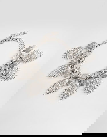 Náhrdelník Dolce & Gabbana Dolce & Gabbana Rhinestone Maxi-Necklace with Chain and DG Logo Metalická | WNR2E5W111187655, 0