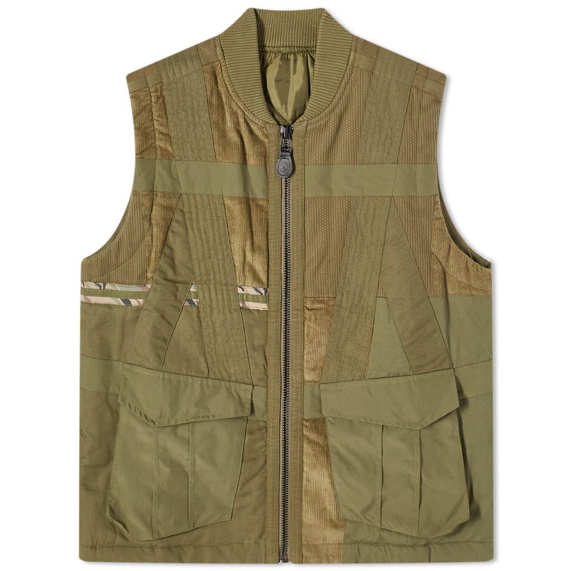 Vesta Maharishi Tugihagi Patchwork Tobi Vest Zelené | 4558-OLV