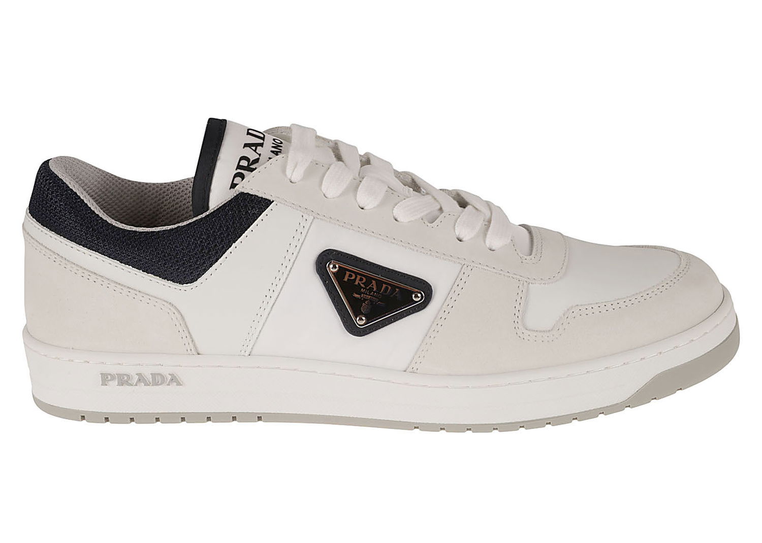 Tenisky a topánky Prada Downtown Leather Re Nylon Sneaker White Blue Šedá | 2EE391-BRC-F075A, 0