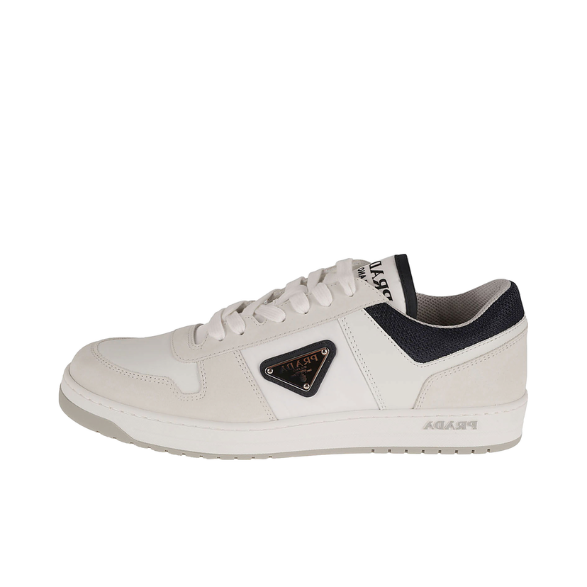 Tenisky a topánky Prada Downtown Leather Re Nylon Sneaker White Blue Šedá | 2EE391-BRC-F075A