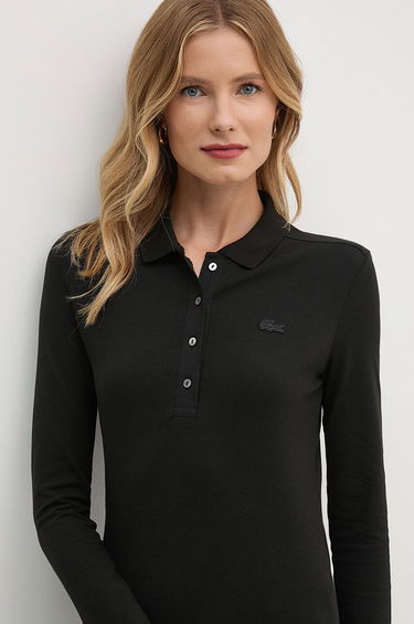 Polo tričko Lacoste Women's Black Polo Shirt Čierna | PF5464, 3