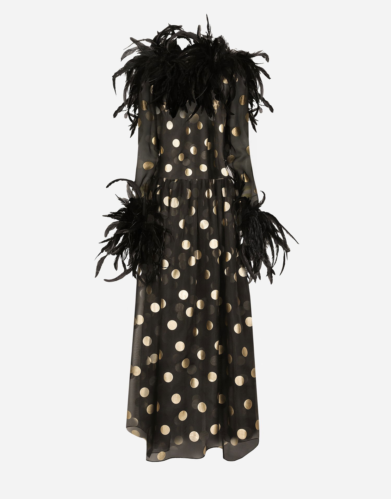 Šaty Dolce & Gabbana Silk Organza Polka Dot Dress Čierna | F6JRMTHS100HNLM0, 0