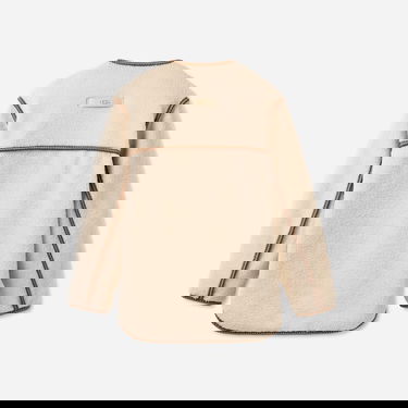 Bunda UGG Emmersyn Braided Trim Sherpa Jacket with Patch Pockets Béžová | 1171461-CRM, 1