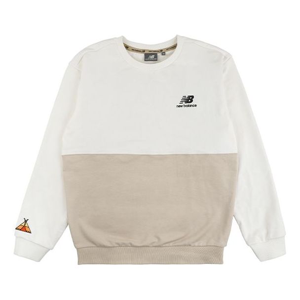 Sveter New Balance JHI Crossover Printing Colorblock Pullover Béžová | NCA89063-IV