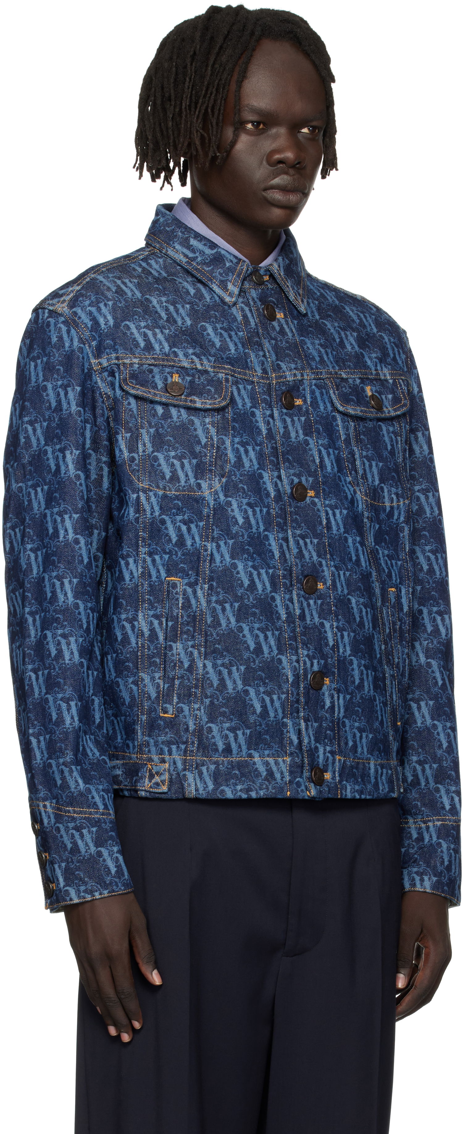 Bunda Vivienne Westwood Vivienne Westwood Stormrider Denim Jacket Modrá | 2801000K-W014I-, 1