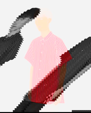 Košeľa Comme des Garçons Stripe Shortsleeve Shirt Červená | FI-B022 1, 2