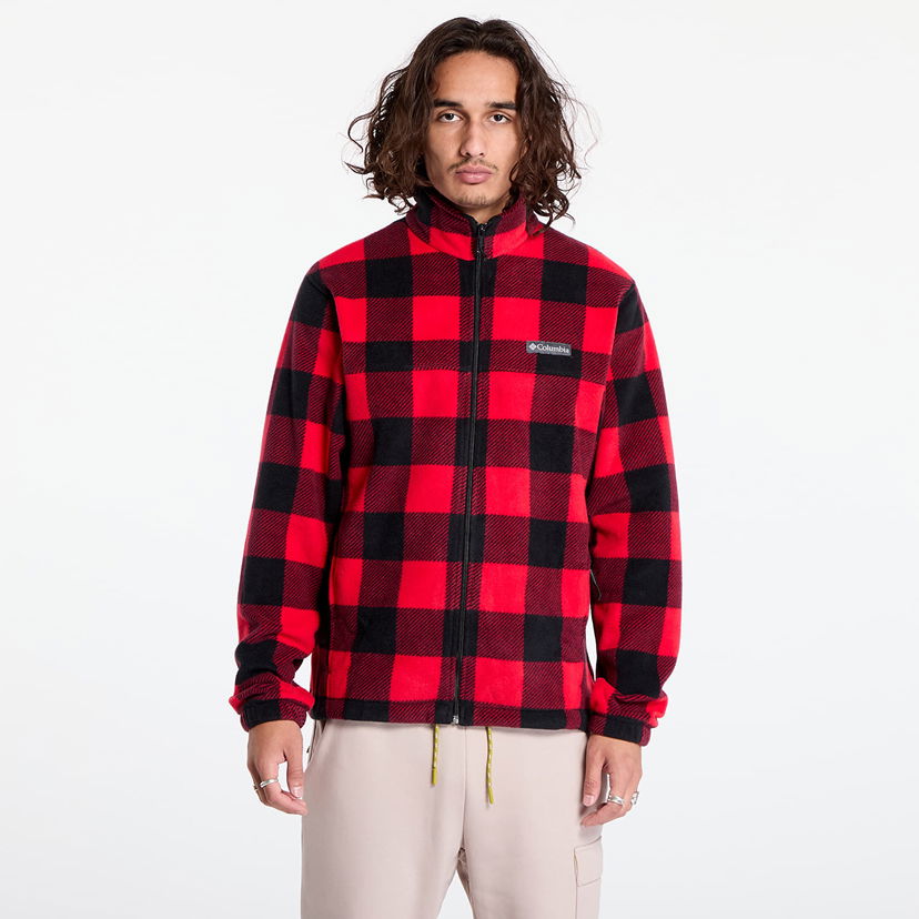 Bunda Columbia Steens Mountain™ Printed Jacket Mountain Red Check Print S Červená | 1478231616