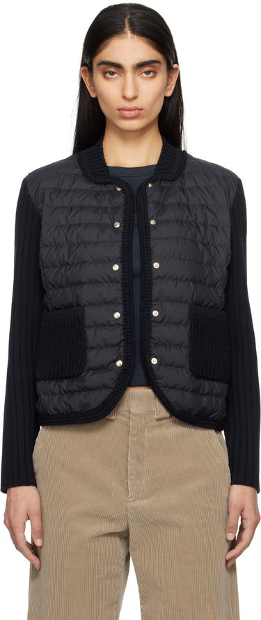 Sveter Moncler Moncler Padded Wool Down Cardigan Čierna | K10939B00013, 0