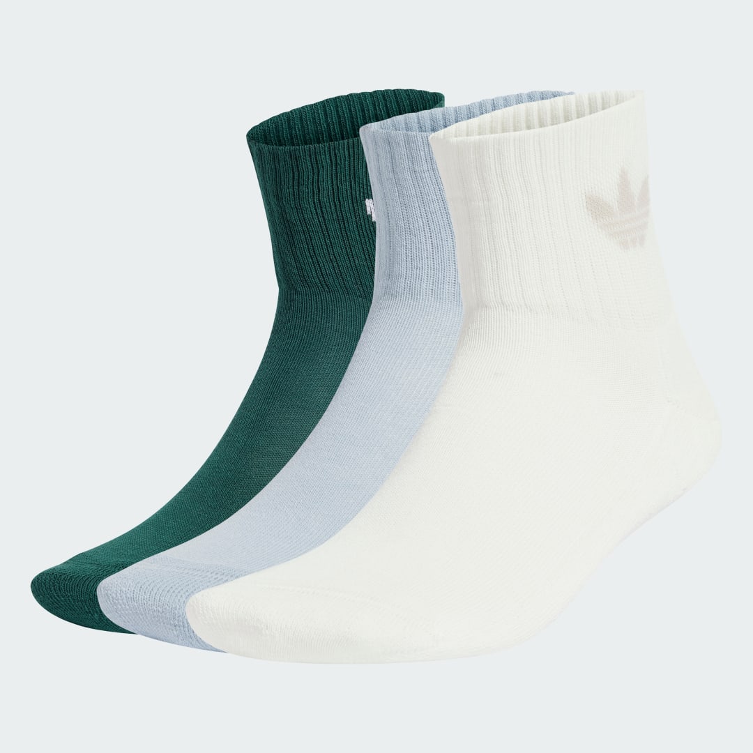 3 Pairs Mid-Cut Crew Socks