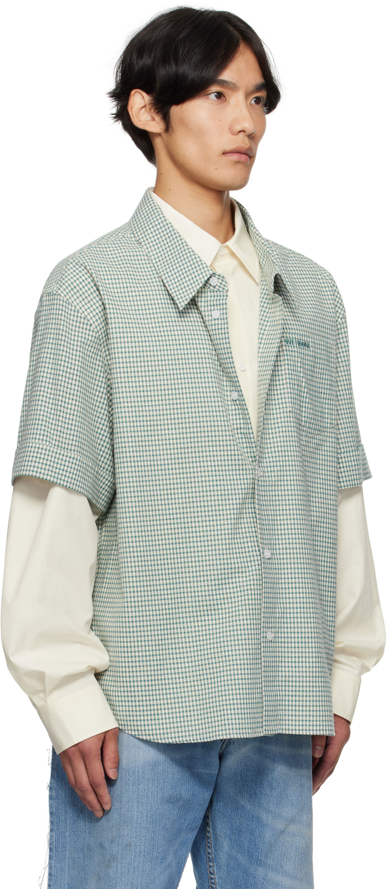 Košeľa We11done We11done Detachable Sleeves Shirt Zelené | WD-SH2-25-181-M-BG, 1