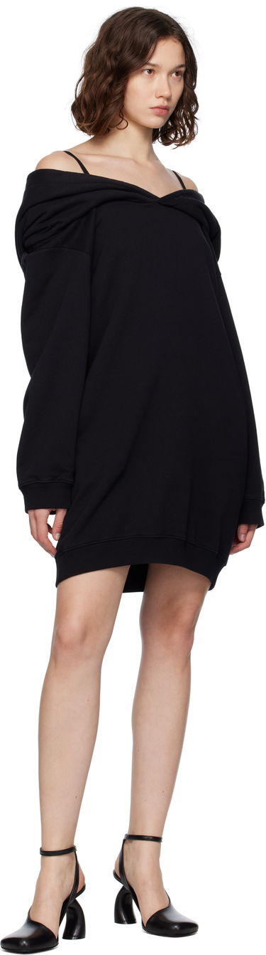 Šaty Maison Margiela MM6 Maison Margiela Off-The-Shoulder Sweatshirt Dress Čierna | S52DD0074 M25014, 3