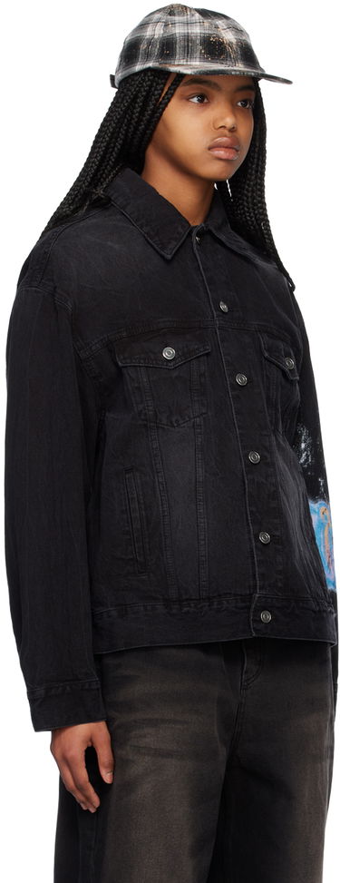 Bunda We11done Graphic Print Denim Jacket Čierna | WD-DJ1-23-317-U-BK, 1