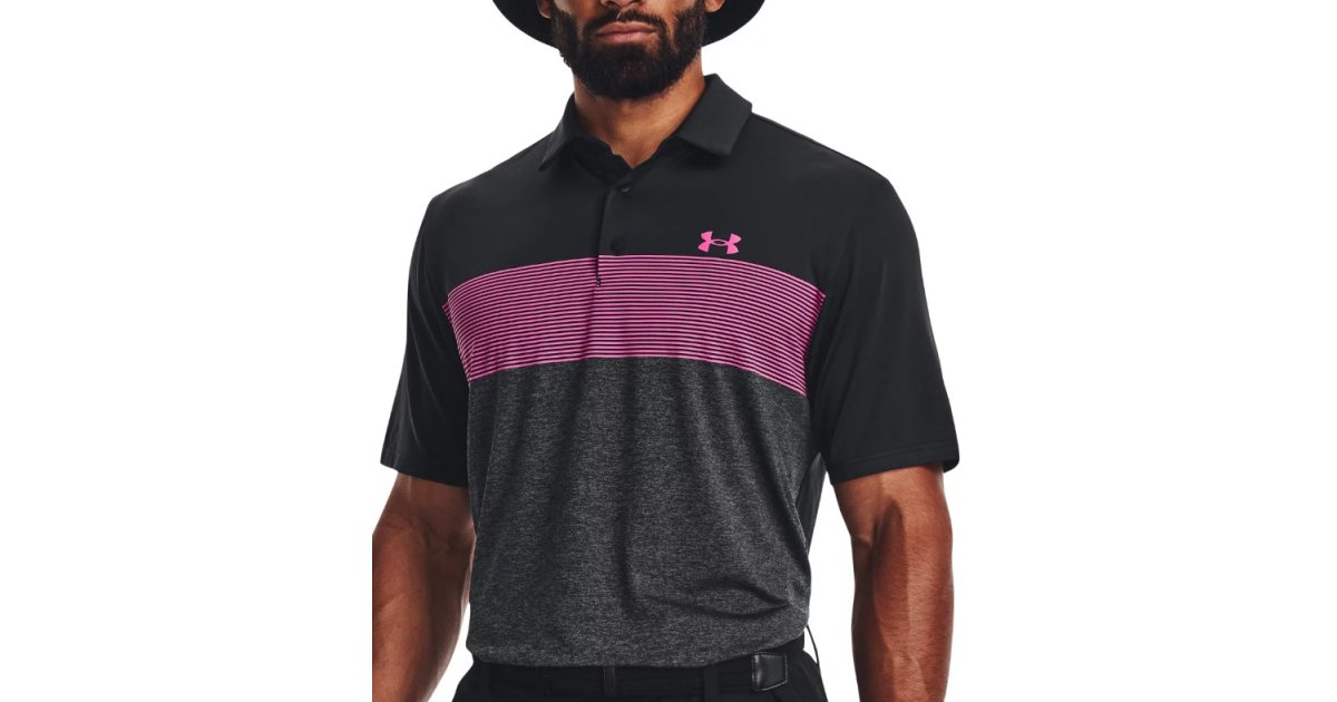 Polo tričko Under Armour UA Playoff 3.0 Stripe Vínová | 1378676-003, 1