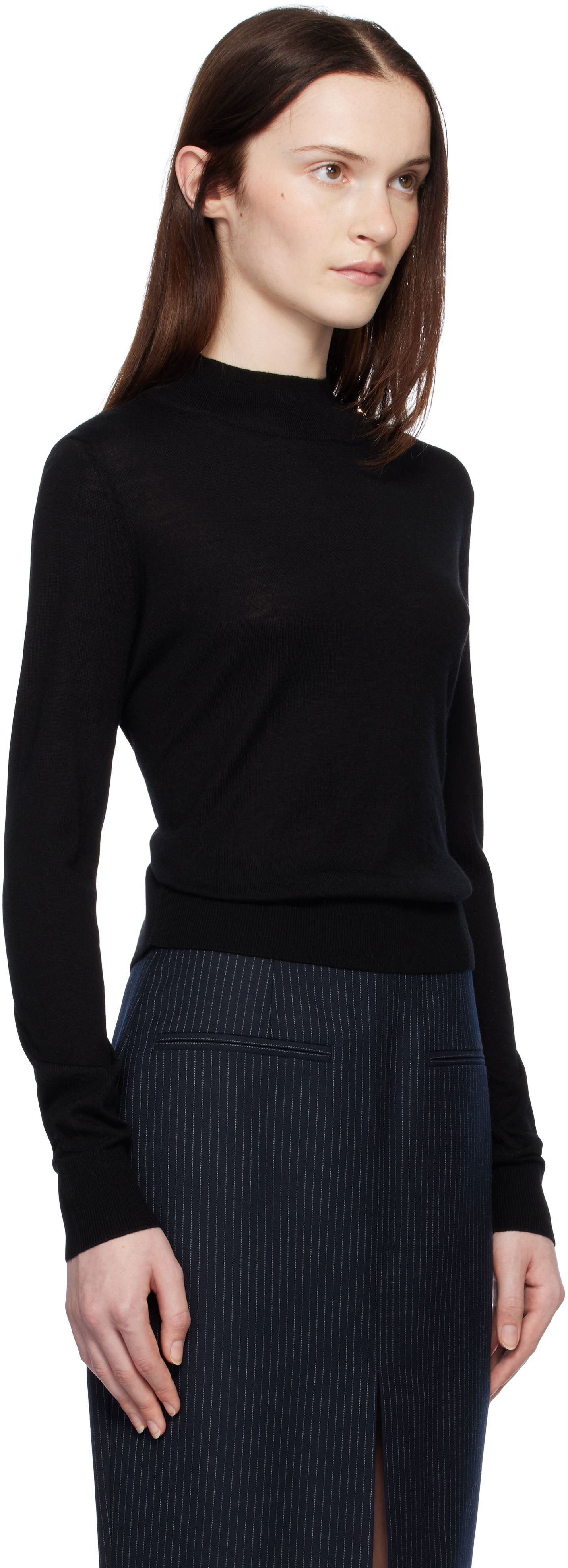 Sveter Anine Bing Monique Long Sleeve Sweater Čierna | A-09-10130-BLK1, 1