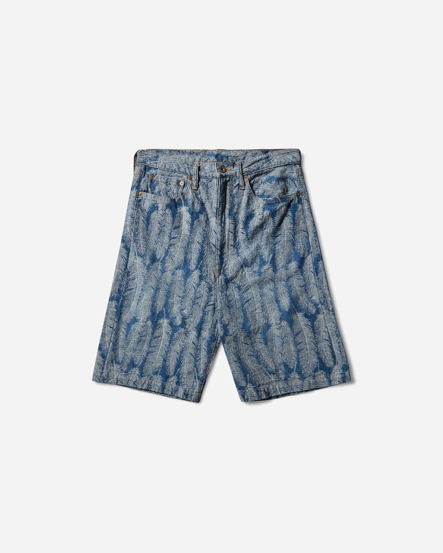 Šortky KAPITAL MAGPIE 12oz Denim 5-Pocket Shorts Modrá | K2403SP012 LIGHT, 1