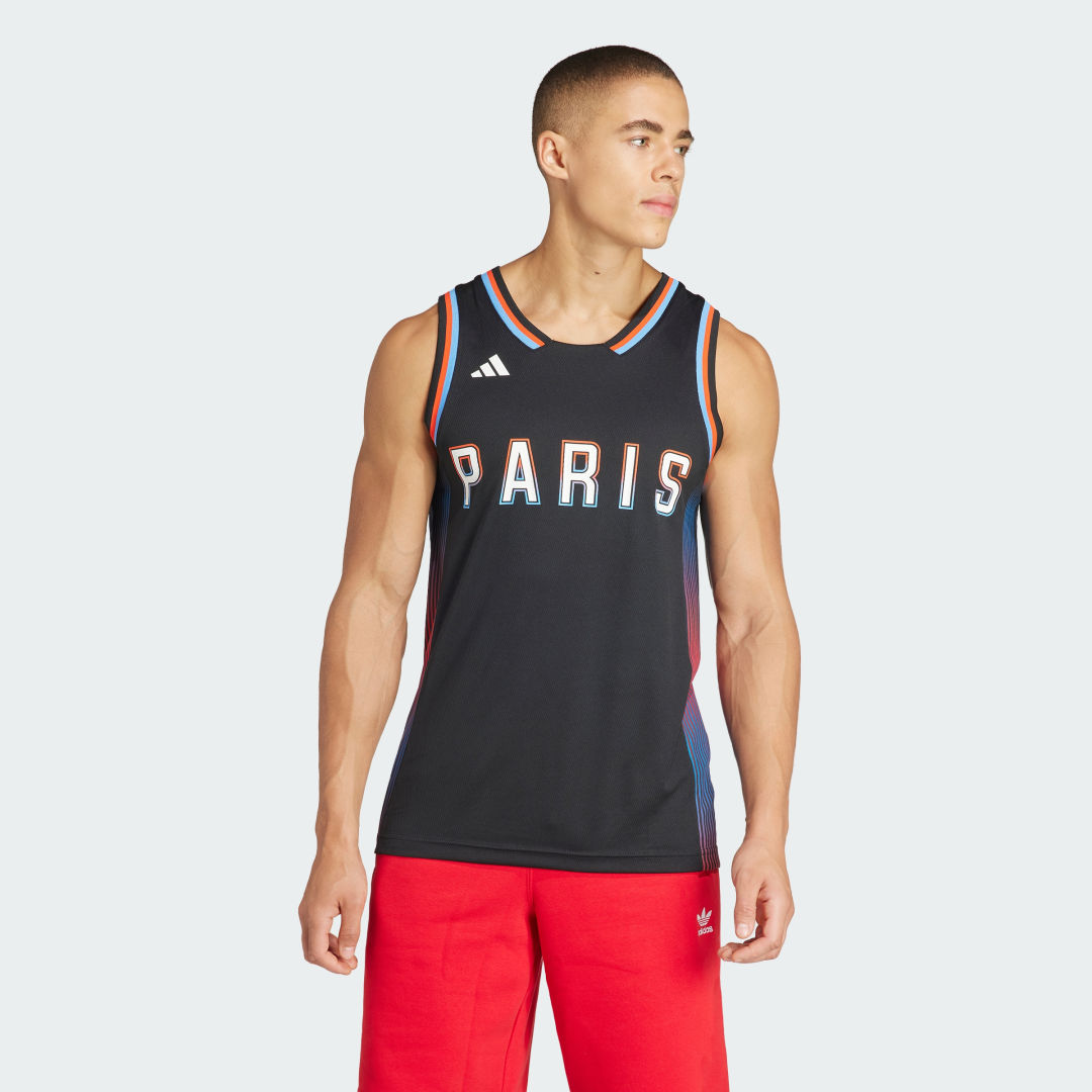 Dres adidas Originals Basketball AEROREADY Jersey Čierna | IN9095, 0
