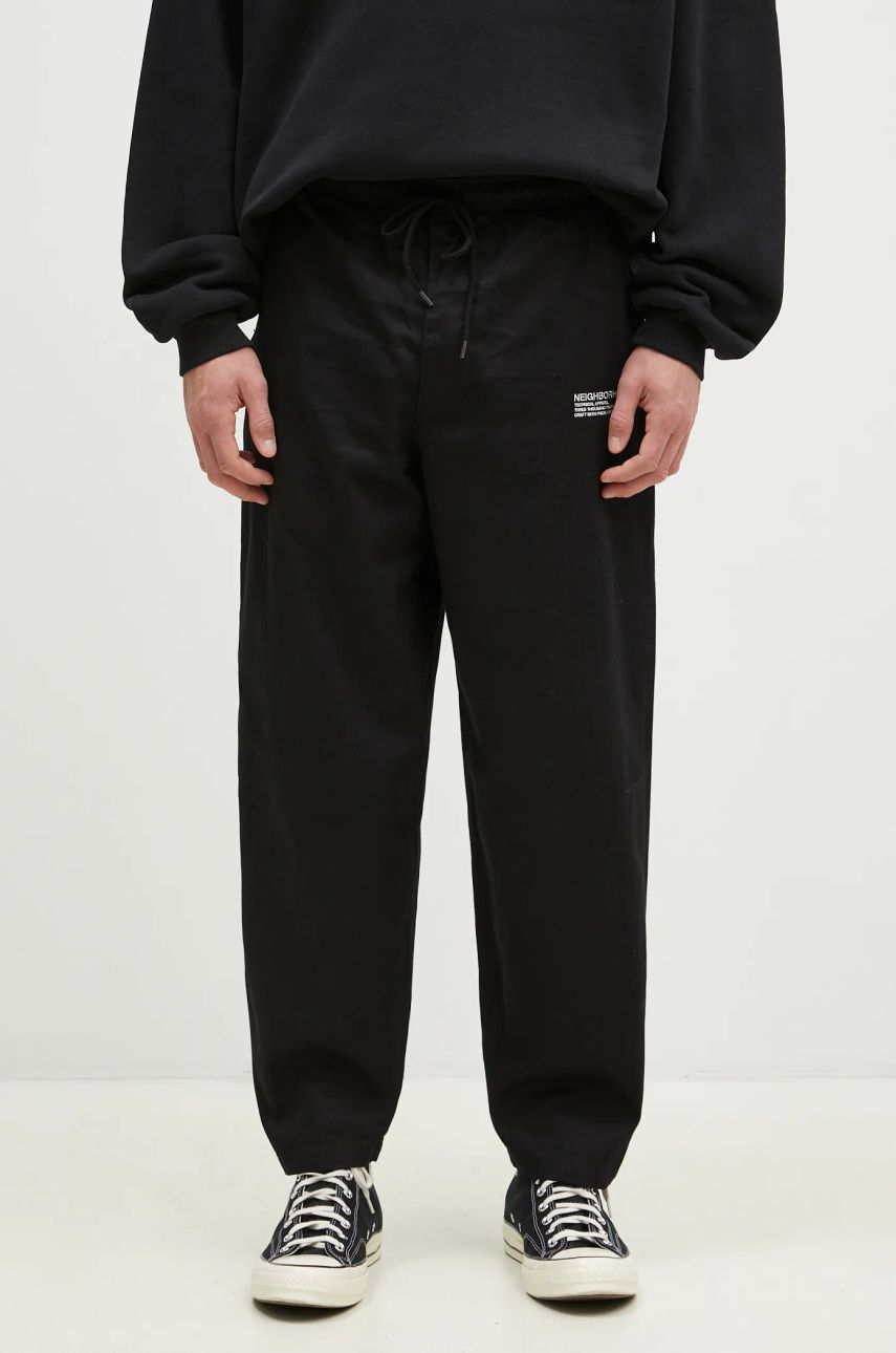 Tepláky Neighborhood NEIGHBORHOOD Easy Pants Čierna | 242TSNH.PTM02, 0