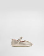 Dolce & Gabbana Laminated Nappa Leather Newborn Ballet Flats