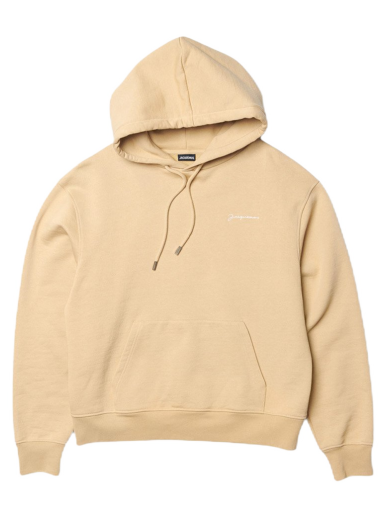Mikina Jacquemus Le Brode Embroidered Logo Regular Fit Hoodie Béžová | 226JS310-2120-180
