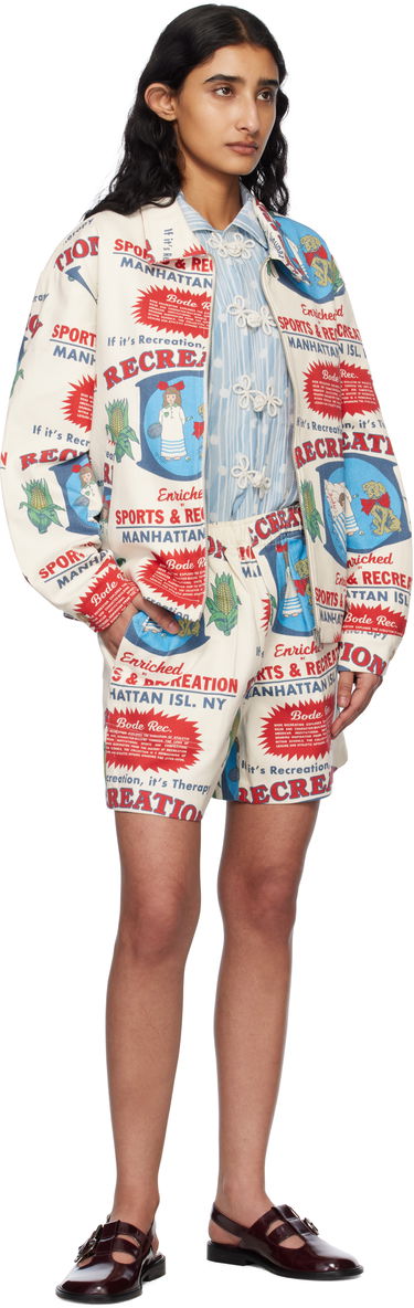 Šortky Bode Bode Enrichment Print Shorts Biela | MRS25BT045, 3