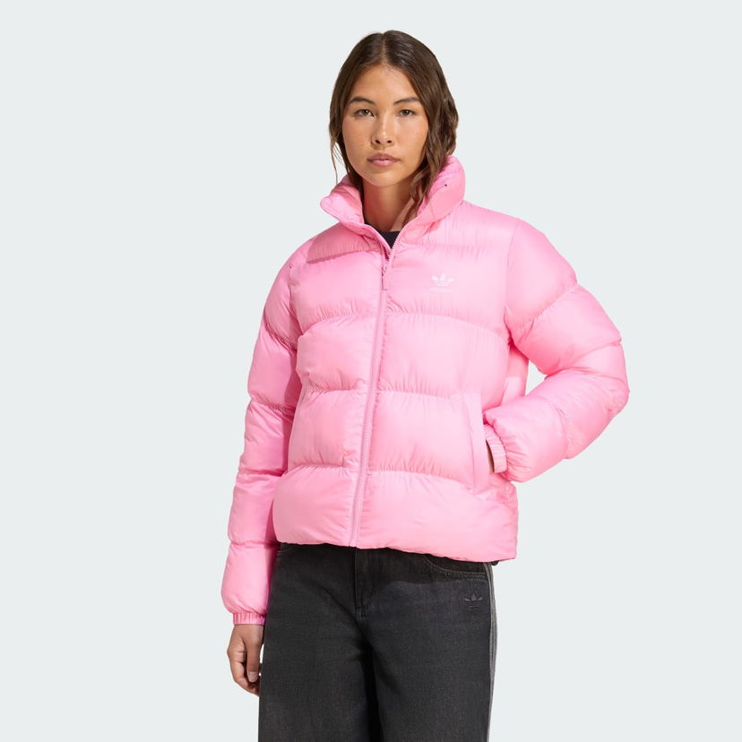 Prešívaná bunda adidas Performance Adicolor Short Puffer Jacket Ružová | JX2946