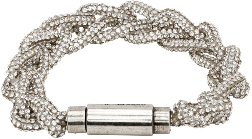 Náramok Acne Studios Crystal Cord Bracelet Šedá | C50416-, 1