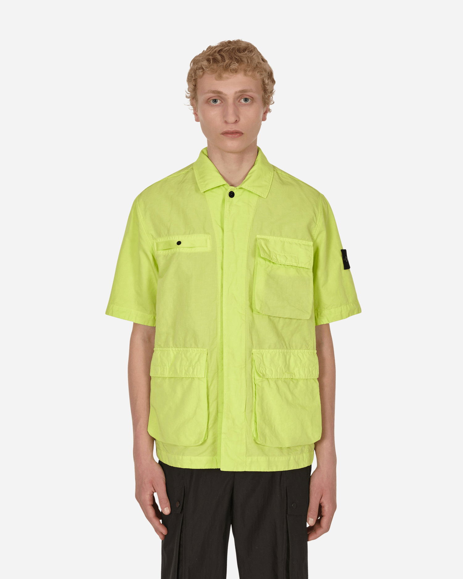 Košeľa Stone Island Garment Dyed Shirt Žltá | 761542406 V0031, 1