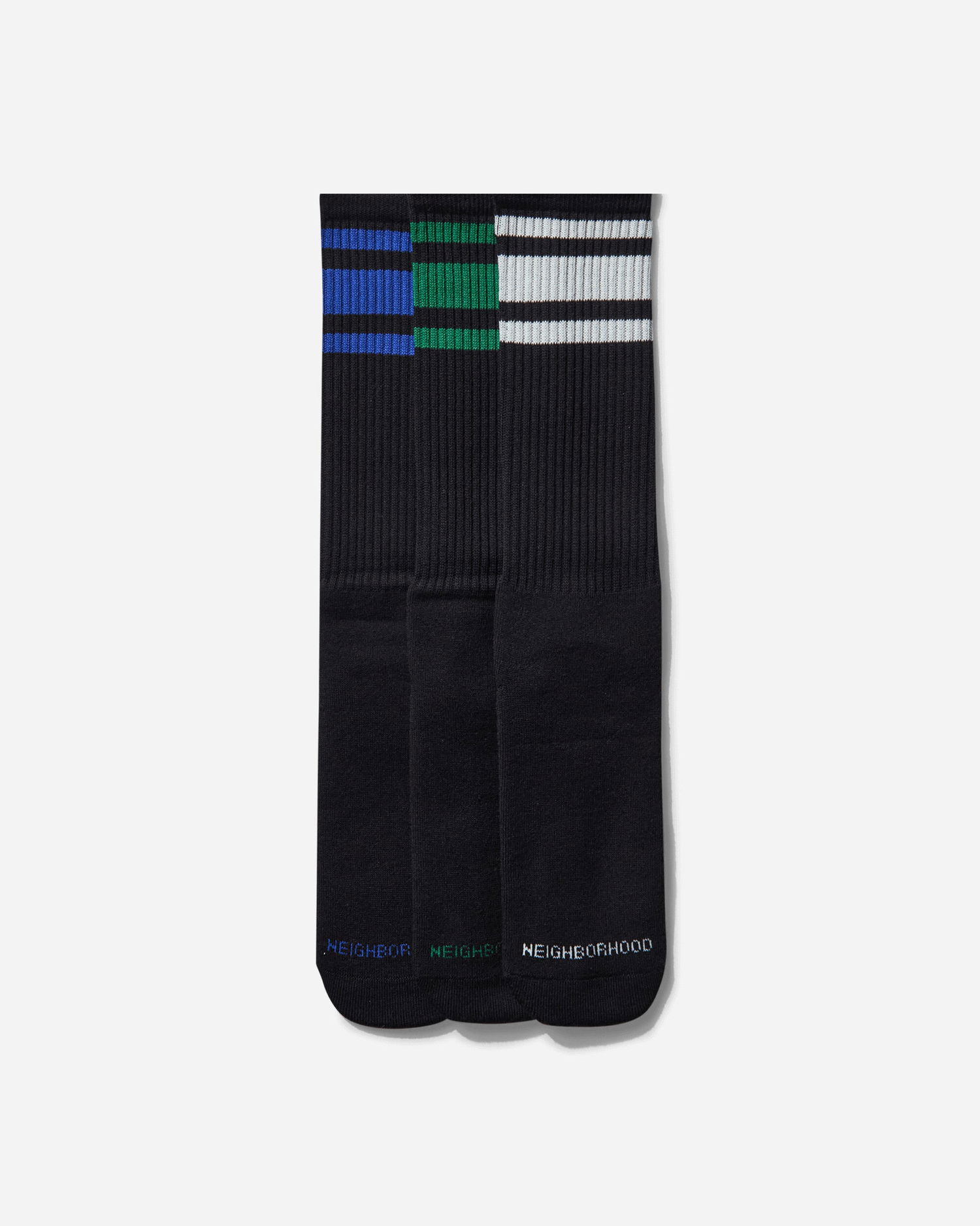 Ponožky Neighborhood 3-Pack Crew Socks Čierna | 251KWNH-UWM01 BK, 0