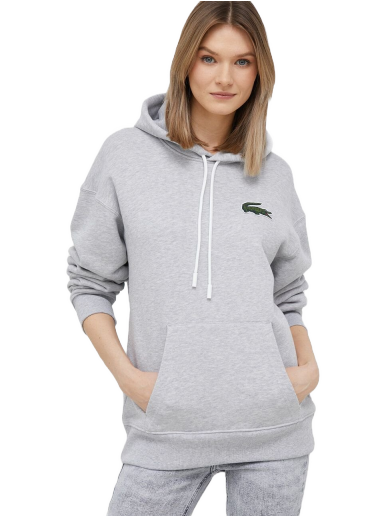 Mikina Lacoste Loose Fit Hooded Organic Cotton Sweatshirt Šedá | SH6404